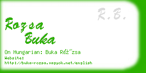 rozsa buka business card